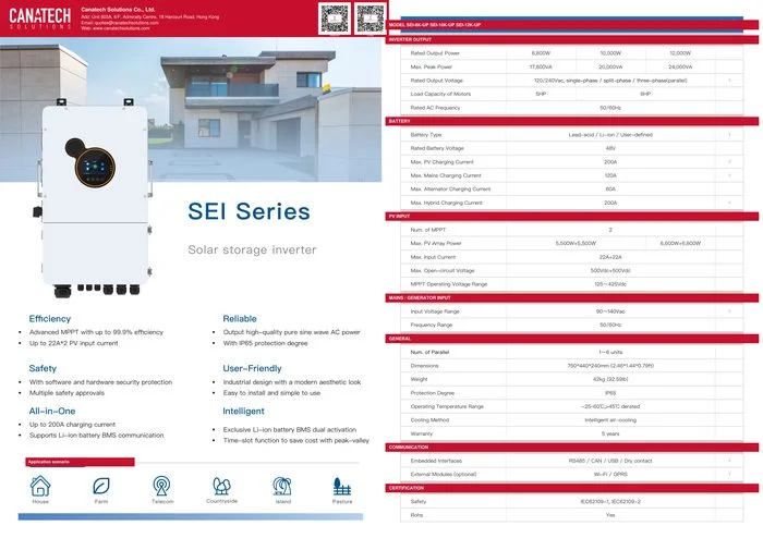 SEI 8-12kW Solar Storage Inverter — US