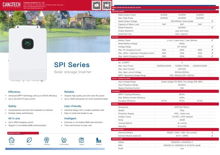 SPI H3P 8-12kW Solar Storage Inverter — EU