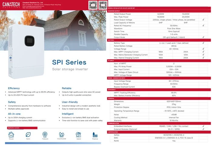SPI SP 8-10kW Solar Storage Inverter — EU